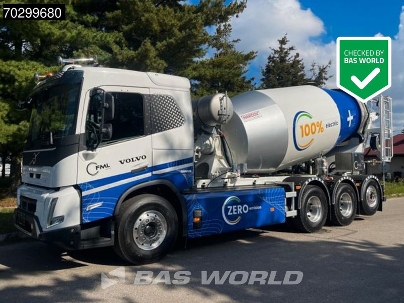 Volvo FMX 670 8X4 100% ELectric 490 kW 10m3 FML Mixer Lift/Steering Axle - Камион миксер за бетон: слика 1 Volvo FMX 670 8X4 100% ELectric 490 kW 10m3 FML Mixer Lift/Steering Axle - Камион миксер за бетон: слика 1