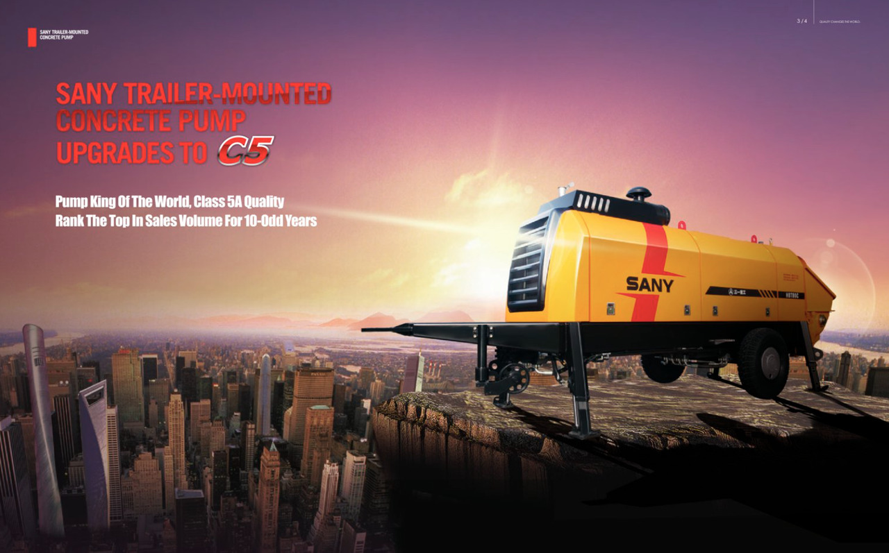 SANY 【ACHIEVE】TOP CONDITION!!! demo new low hours Sany Concrete Trailer Pump 2015 HBT6016C-5D - Стационарна бетонска пумпа: слика 5 SANY 【ACHIEVE】TOP CONDITION!!! demo new low hours Sany Concrete Trailer Pump 2015 HBT6016C-5D - Стационарна бетонска пумпа: слика 5