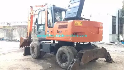 Good Price Slightly Used Japanese Wheel Excavator Hitachi Zx130W Moving by Tyres for Sale - Багер на тркала: слика 1 Good Price Slightly Used Japanese Wheel Excavator Hitachi Zx130W Moving by Tyres for Sale - Багер на тркала: слика 1