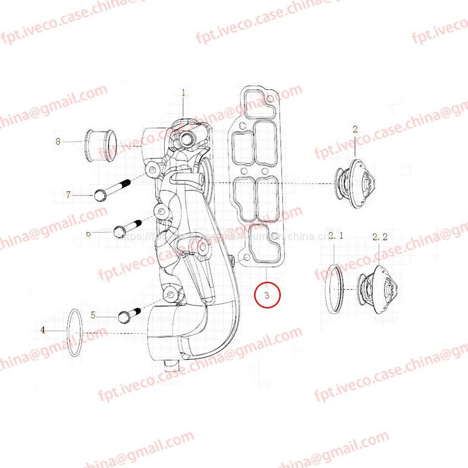 MAN D2066 Thermostat housing gasket 06904-0042 - Термостат: слика 2 MAN D2066 Thermostat housing gasket 06904-0042 - Термостат: слика 2