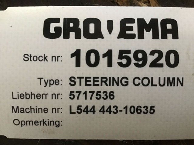 Liebherr - Управувачки столб: слика 1 Liebherr - Управувачки столб: слика 1
