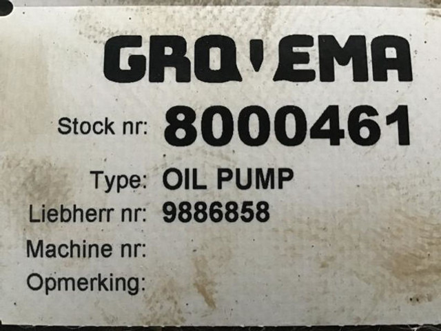 Liebherr Oil Pump - Пумпа за масло: слика 3 Liebherr Oil Pump - Пумпа за масло: слика 3