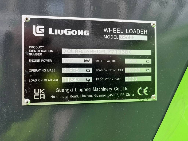 Натоварувач на тркала LIUGONG 856 HE: слика 6