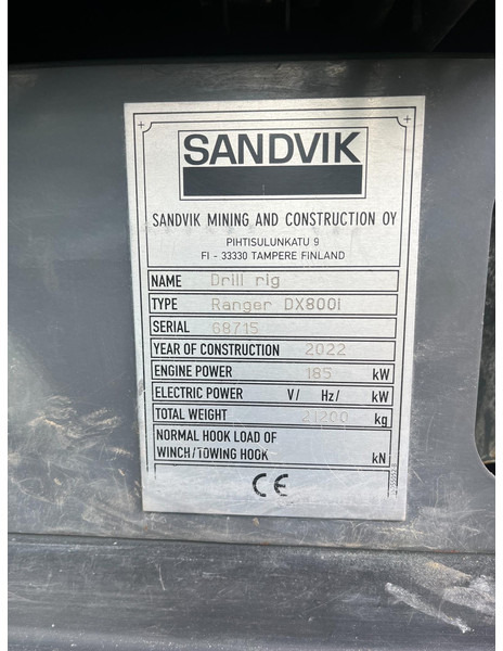 Sandvik Ranger DX800i - Машина за бушење: слика 5 Sandvik Ranger DX800i - Машина за бушење: слика 5