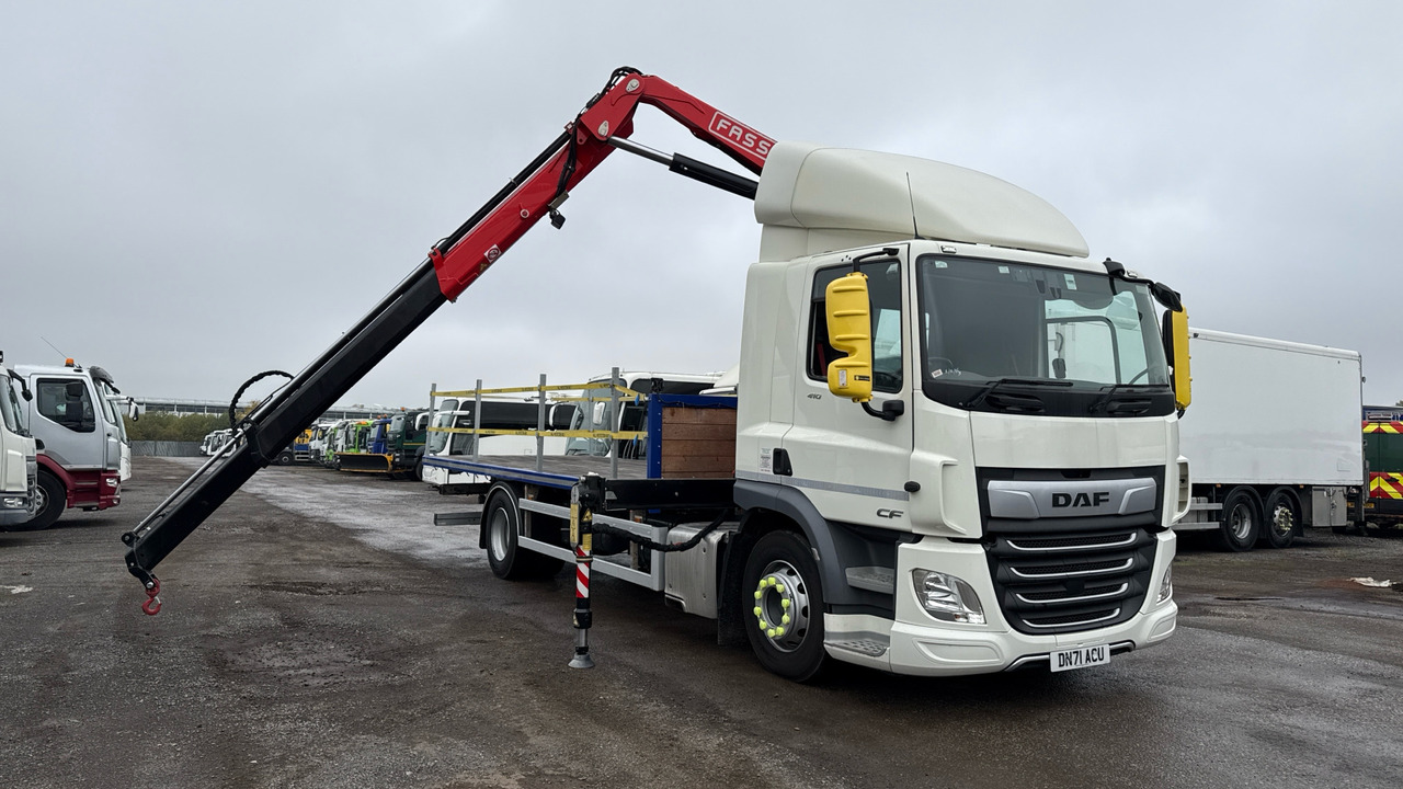 DAF CF 410 - Камион со платформа, Камион со кран: слика 1 DAF CF 410 - Камион со платформа, Камион со кран: слика 1