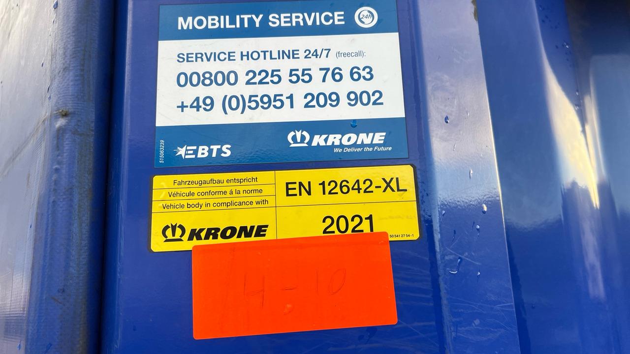 Приколка KRONE CURTAINSIDE EUROLINER: слика 14