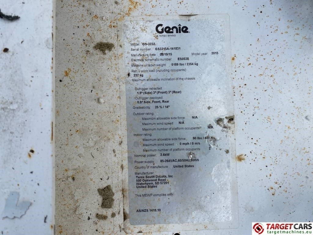 Кревач ножица Genie GS-3232 Electric Scissor Work Lift 1175cm: слика 10