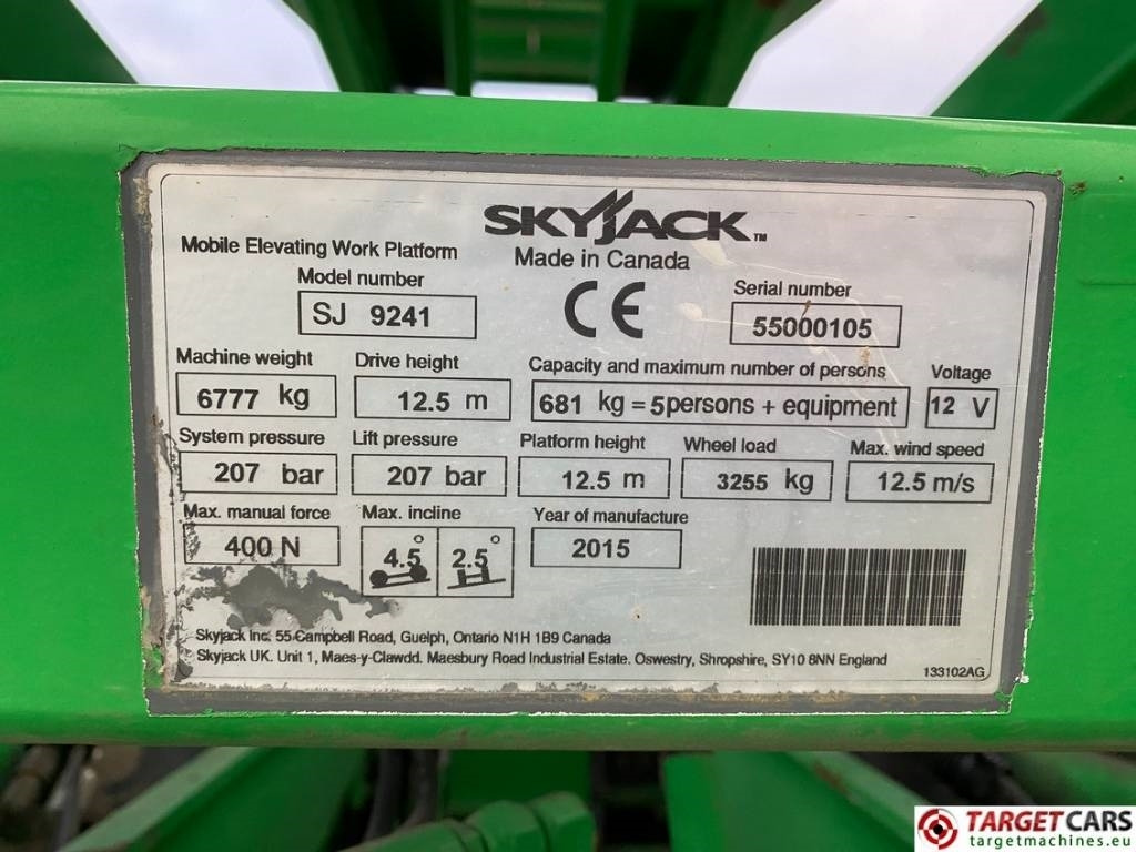 Кревач ножица SkyJack SJ9241 RT Diesel 4x4 Scissor Work Lift 1450cm: слика 10