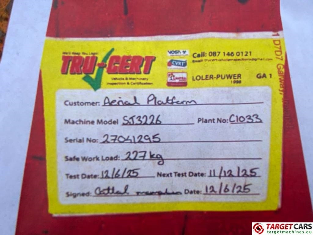 Кревач ножица SkyJack SJIII-3226 Electric 3226 Scissor Work Lift 990cm: слика 11