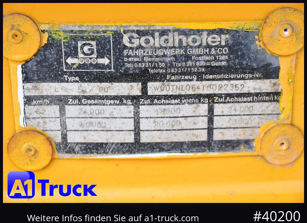 GOLDHOFER 6achs Plattform, Ballast, 60to., Schwerlast, - Приколка за низок утовар: слика 5 GOLDHOFER 6achs Plattform, Ballast, 60to., Schwerlast, - Приколка за низок утовар: слика 5