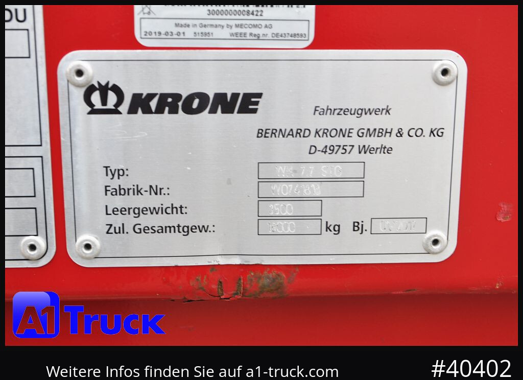 KRONE BDF 7,82 Wechselbrücke, 2680mm Innenhöhe. - Заменски сандак/ Кутија: слика 4 KRONE BDF 7,82 Wechselbrücke, 2680mm Innenhöhe. - Заменски сандак/ Кутија: слика 4