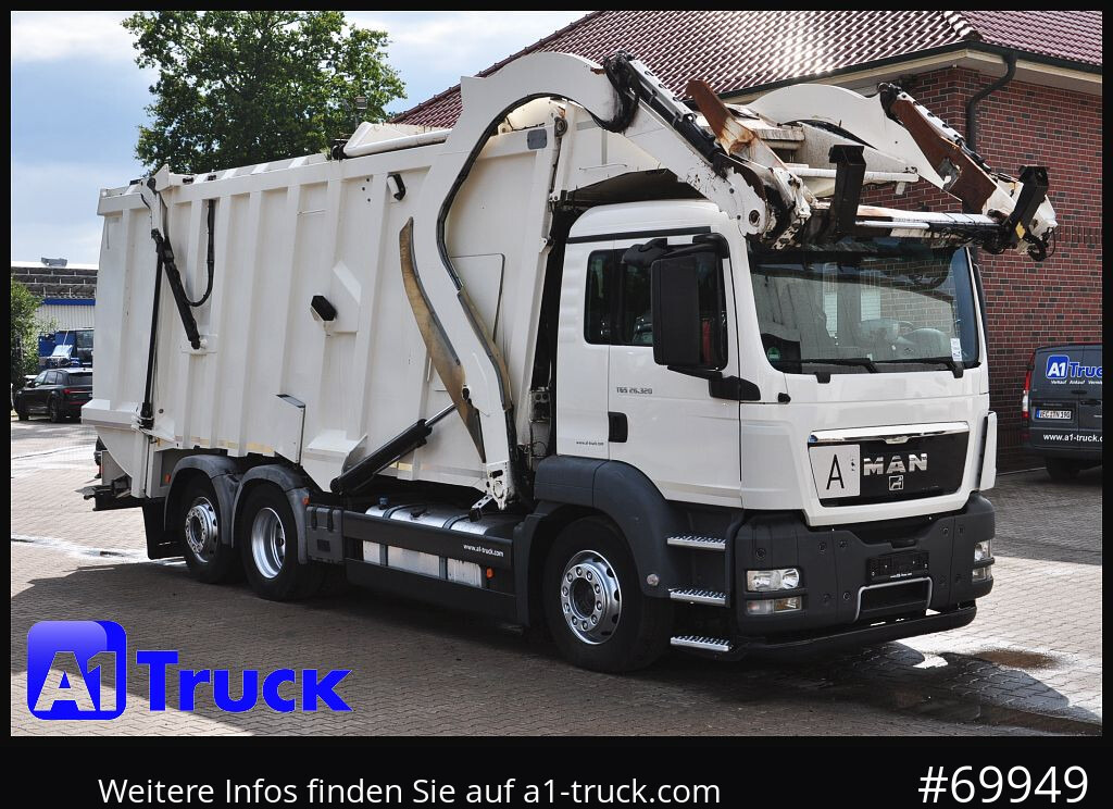 MAN TGS 26.320, Faun 533 Frontlader, Überkopflader Müllwagen, - Камион за ѓубре: слика 1 MAN TGS 26.320, Faun 533 Frontlader, Überkopflader Müllwagen, - Камион за ѓубре: слика 1