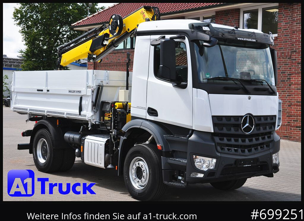Камион со кран, Кипер MERCEDES-BENZ Arocs 1840, Kipper + Kran,Funk Navi,: слика 8