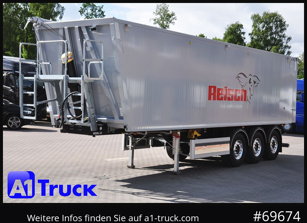 Нов Кипер полуприколка REISCH RHKS, Alu-Kippmulde 54m³, Kombitüren, Alufelgen, Liftachse,: слика 13