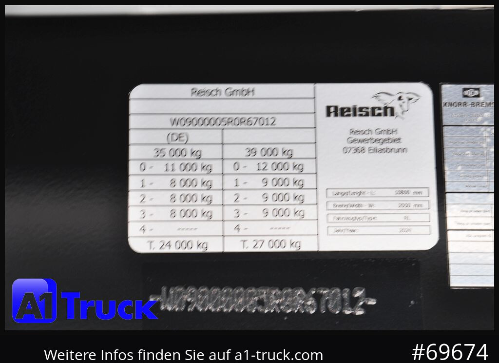 Нов Кипер полуприколка REISCH RHKS, Alu-Kippmulde 54m³, Kombitüren, Alufelgen, Liftachse,: слика 7