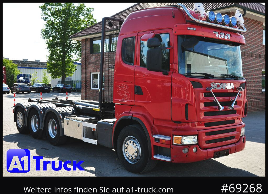 SCANIA R480, Abrollkipper Joab, 8x4, Lift-Lenkachse, - Камион со кука за подигање: слика 1 SCANIA R480, Abrollkipper Joab, 8x4, Lift-Lenkachse, - Камион со кука за подигање: слика 1