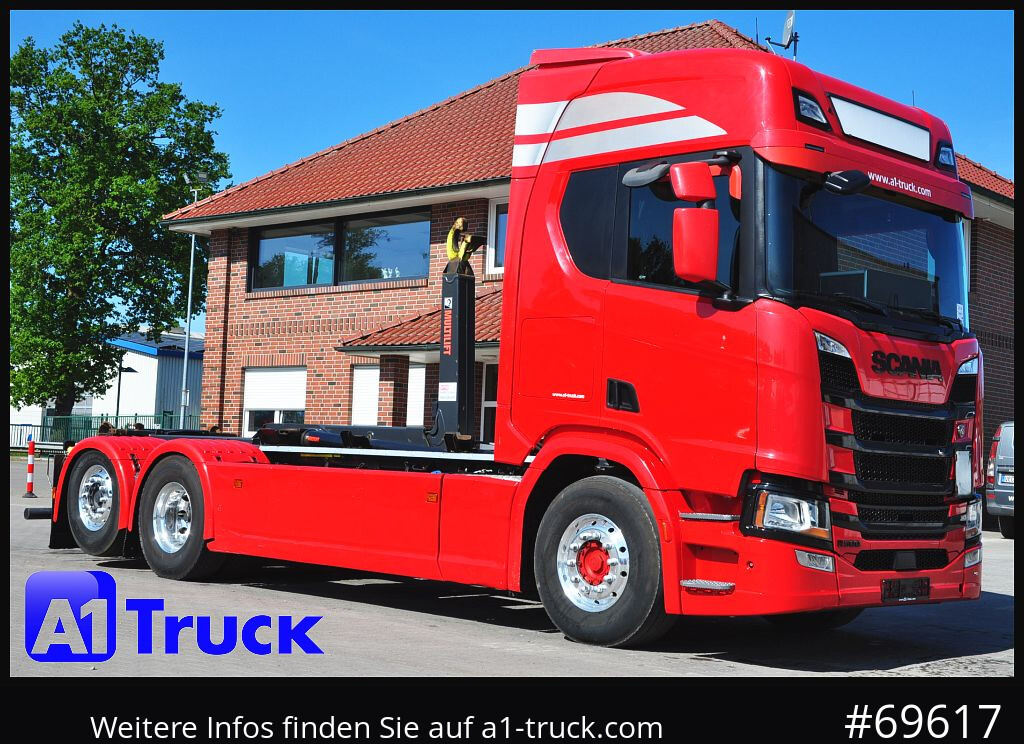 SCANIA R500, Abrollkipper, HIAB, Lift-Lenkachse, - Камион со кука за подигање: слика 1 SCANIA R500, Abrollkipper, HIAB, Lift-Lenkachse, - Камион со кука за подигање: слика 1