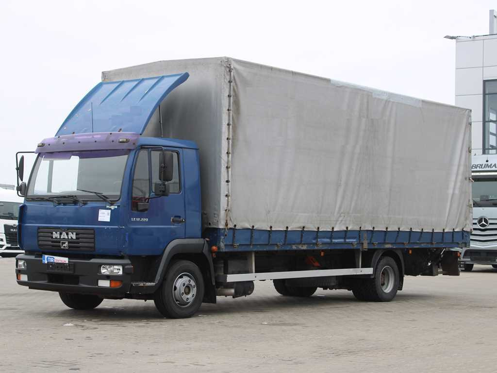 MAN LE 12.220, EURO 3, HYDRAULIC FRONT, TIRES 80% - Камион со церада: слика 1 MAN LE 12.220, EURO 3, HYDRAULIC FRONT, TIRES 80% - Камион со церада: слика 1