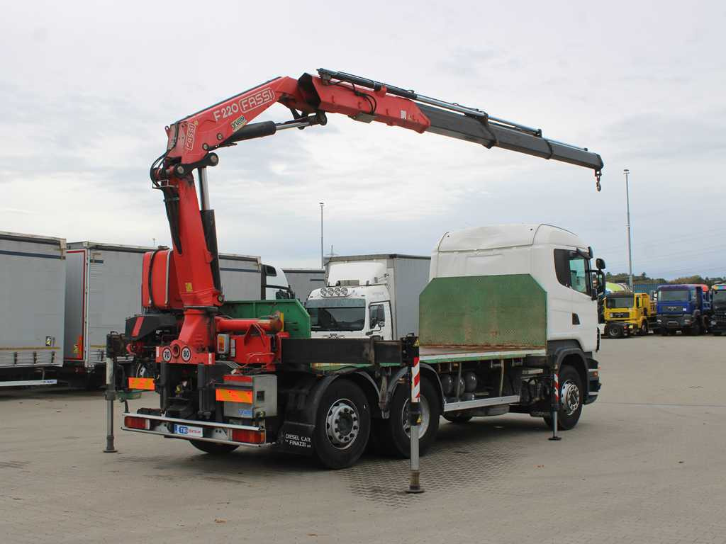Scania R 500, 6X2, EURO 4, OPTICRUISE, HYDRAULIC ARM FASSI F220A.23 - Камион со платформа, Камион со кран: слика 4 Scania R 500, 6X2, EURO 4, OPTICRUISE, HYDRAULIC ARM FASSI F220A.23 - Камион со платформа, Камион со кран: слика 4