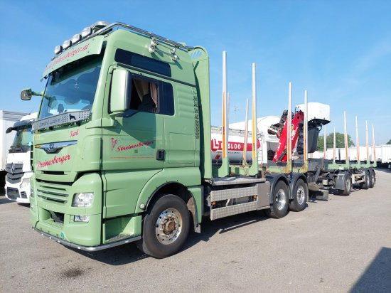 MAN TGX 26.500 6x4x4 Holztransporter, Motor Neu - Камион за дрва, Камион со кран: слика 1 MAN TGX 26.500 6x4x4 Holztransporter, Motor Neu - Камион за дрва, Камион со кран: слика 1