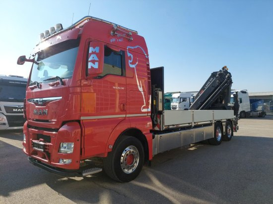 MAN TGX 26.510 BL Pritsche, Intarder, HIAB X-HIPRO 558EP-5, Alu-Felgen, Lenkachse, - Камион со платформа, Камион со кран: слика 1 MAN TGX 26.510 BL Pritsche, Intarder, HIAB X-HIPRO 558EP-5, Alu-Felgen, Lenkachse, - Камион со платформа, Камион со кран: слика 1