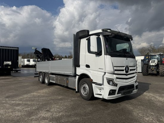 Mercedes-Benz Actros 2653, Retarder, Pritsche, Hiab Hipro 232 ES5 - Камион со платформа, Камион со кран: слика 1 Mercedes-Benz Actros 2653, Retarder, Pritsche, Hiab Hipro 232 ES5 - Камион со платформа, Камион со кран: слика 1