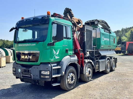 MAN TGS 35.540 8x4 mit Komptech-Zusatzeinheit - Опрема за шумарство, Камион: слика 1 MAN TGS 35.540 8x4 mit Komptech-Zusatzeinheit - Опрема за шумарство, Камион: слика 1