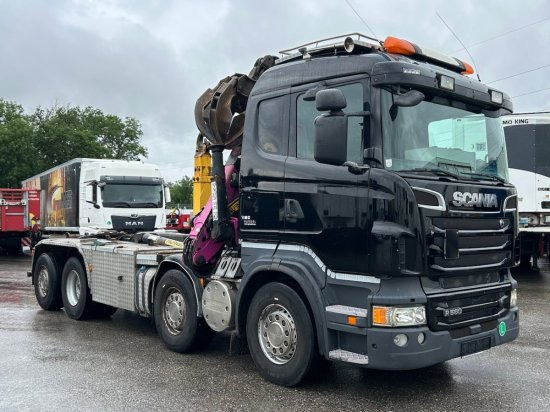 Scania R560 8x2, Schrottkran, E5, Lenk-Lift-Achse - Камион со кука за подигање, Камион со кран: слика 1 Scania R560 8x2, Schrottkran, E5, Lenk-Lift-Achse - Камион со кука за подигање, Камион со кран: слика 1
