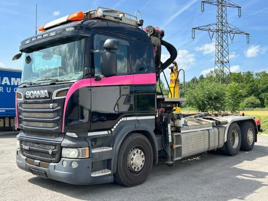 Scania R580 6x2, Schrottkran, E6, Lenk-Lift-Achse - Камион со кука за подигање, Камион со кран: слика 1 Scania R580 6x2, Schrottkran, E6, Lenk-Lift-Achse - Камион со кука за подигање, Камион со кран: слика 1
