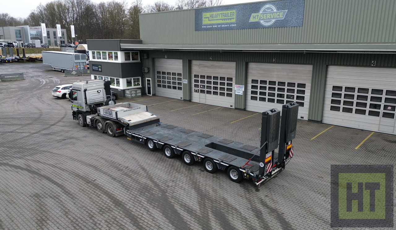 Faymonville 5-Achs-Tele-Semi-Halbachsen-Twinaxle-hydr Rampen - Полуприколка за низок утовар: слика 1 Faymonville 5-Achs-Tele-Semi-Halbachsen-Twinaxle-hydr Rampen - Полуприколка за низок утовар: слика 1