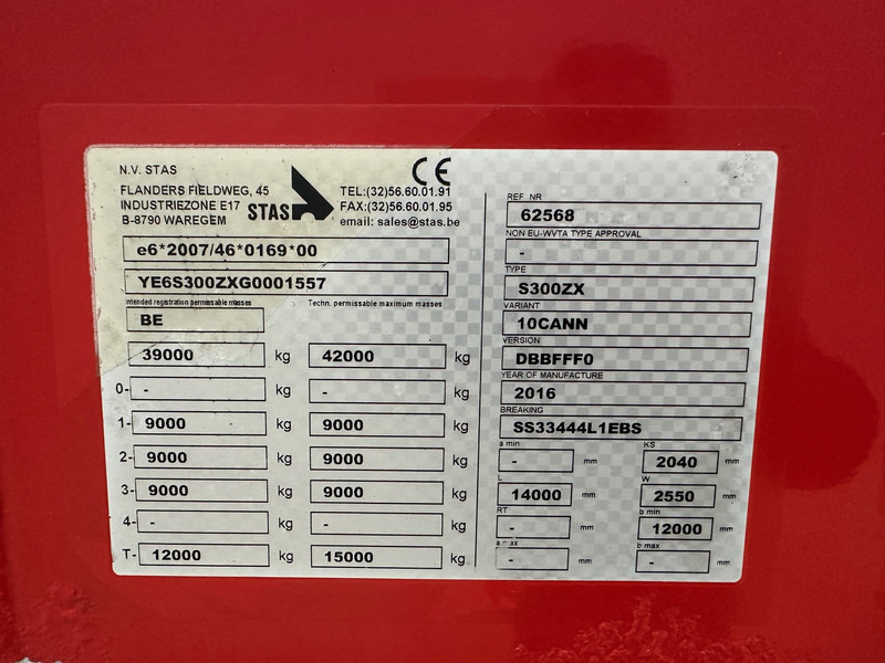 Полуприколка со подвижен под за истовар Stas Walking Floor 95 cub: слика 14