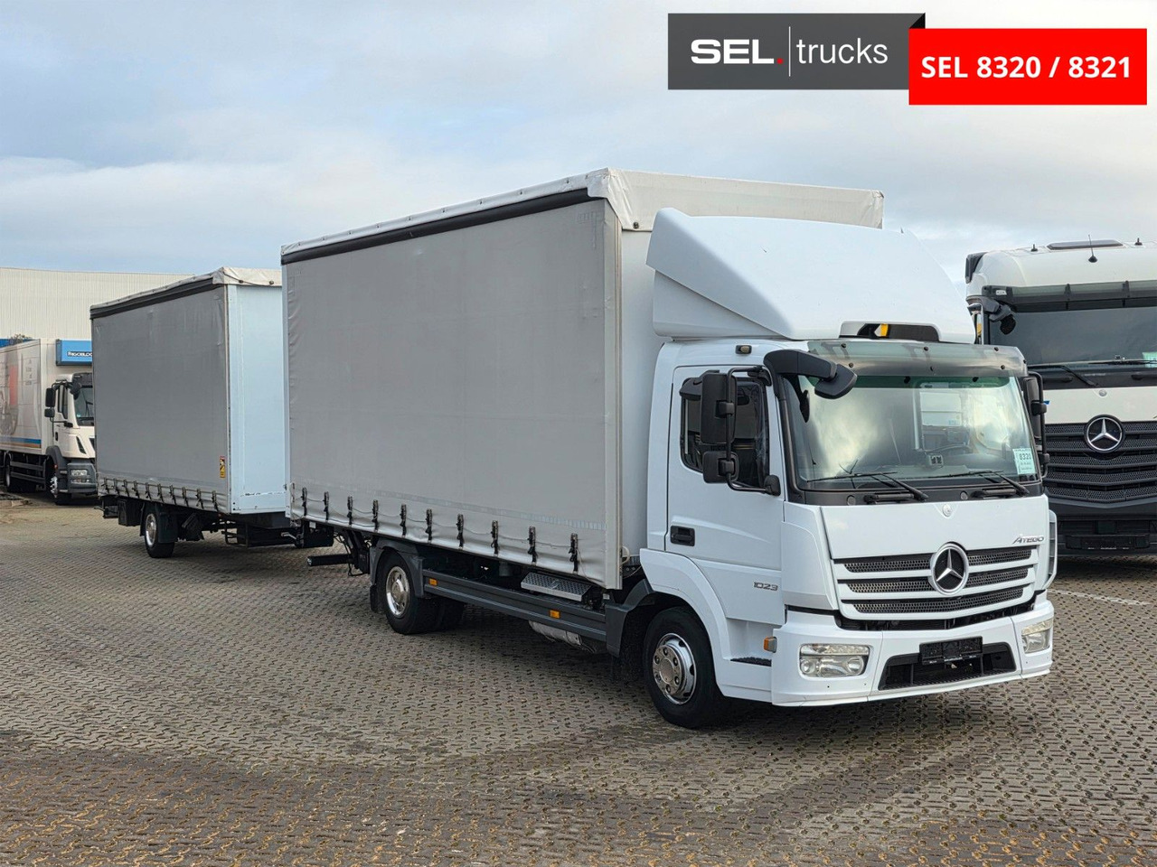 Mercedes-Benz Atego 823 / Ladebordwand inkl. ANHÄNGER - Комбе со церада: слика 3 Mercedes-Benz Atego 823 / Ladebordwand inkl. ANHÄNGER - Комбе со церада: слика 3