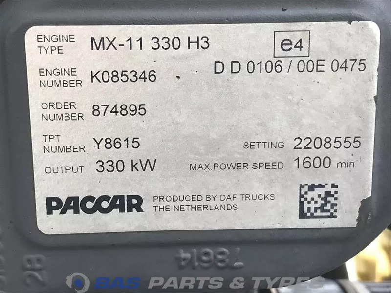 DAF CF Euro 6 Motor DAF MX11 330 H2 2184945R - Мотор за Камион: слика 5 DAF CF Euro 6 Motor DAF MX11 330 H2 2184945R - Мотор за Камион: слика 5
