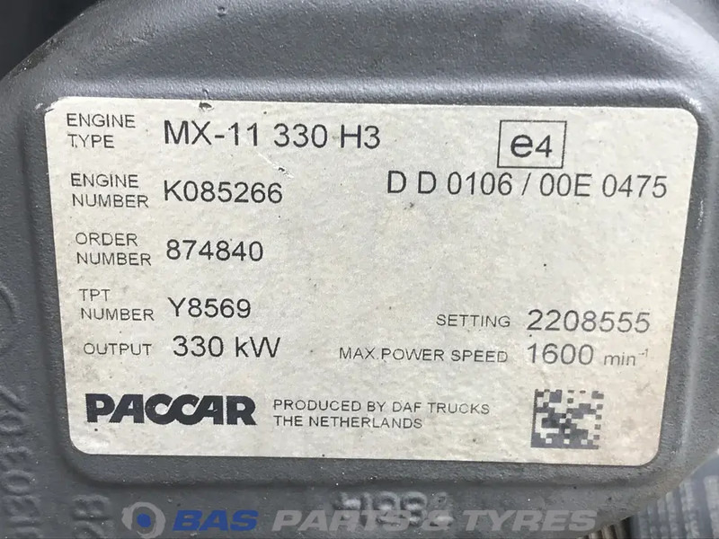DAF CF Euro 6 Motor DAF MX11 330 H3 2125761 - Мотор за Камион: слика 5 DAF CF Euro 6 Motor DAF MX11 330 H3 2125761 - Мотор за Камион: слика 5