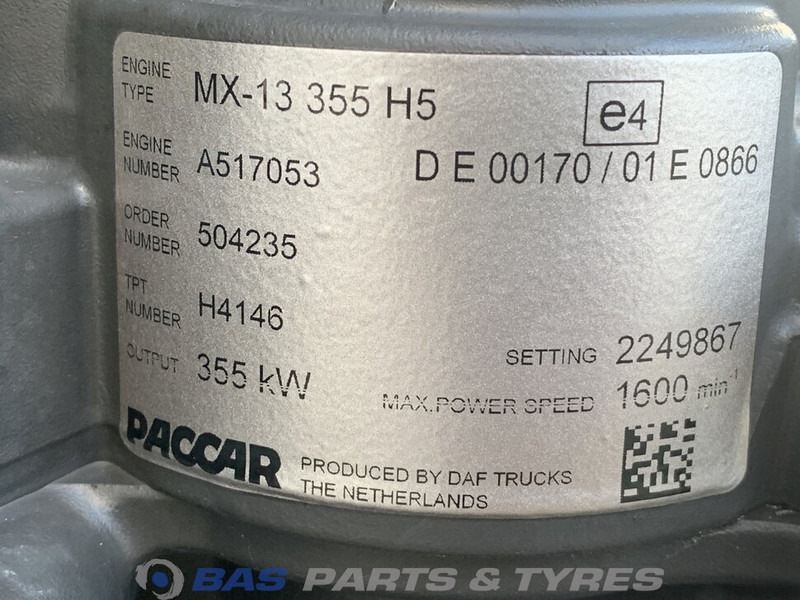 DAF XG Motor DAF MX13 355 H5 0452217 - Мотор за Камион: слика 5 DAF XG Motor DAF MX13 355 H5 0452217 - Мотор за Камион: слика 5