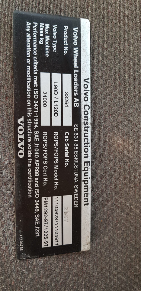 VOLVO L90D S/N 33264 - Натоварувач на тркала: слика 4 VOLVO L90D S/N 33264 - Натоварувач на тркала: слика 4