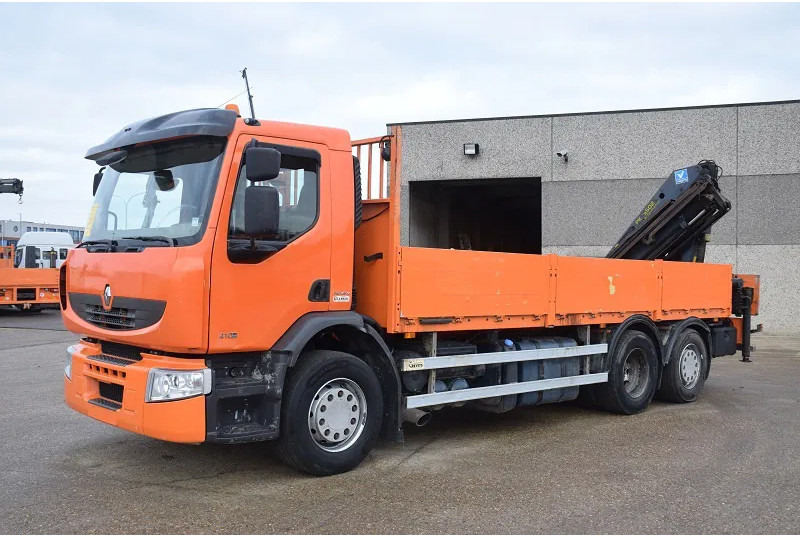 Renault Premium 410 - Камион со платформа, Камион со кран: слика 1 Renault Premium 410 - Камион со платформа, Камион со кран: слика 1