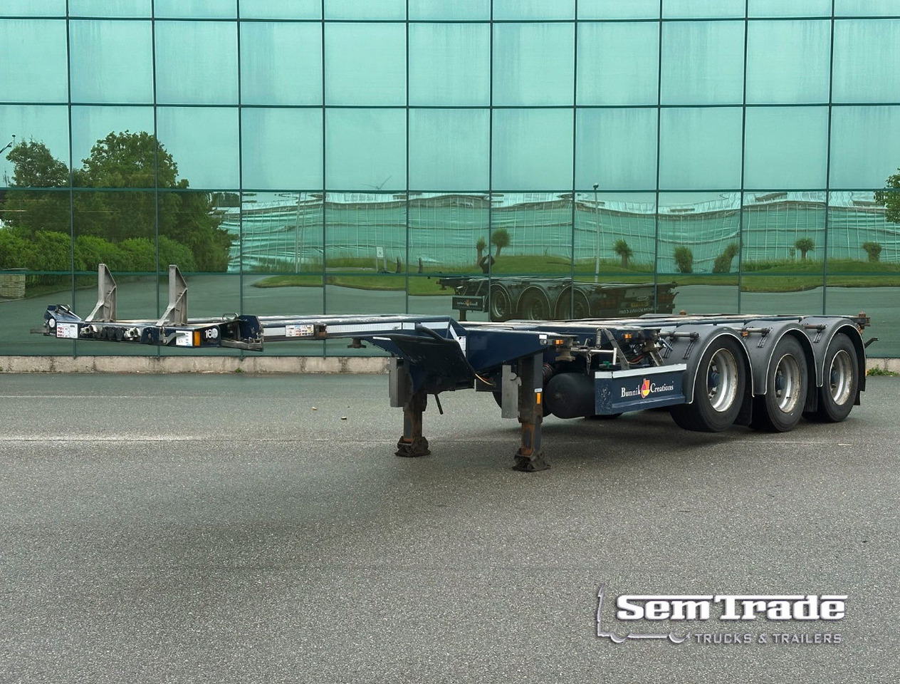 D-TEC Flexitrailer Multi Liftaxle Drumbrakes TOP Condition NL Trailer 2 Pieces - Транспортер на контејнер/ Полуприколка со променливо тело: слика 1 D-TEC Flexitrailer Multi Liftaxle Drumbrakes TOP Condition NL Trailer 2 Pieces - Транспортер на контејнер/ Полуприколка со променливо тело: слика 1