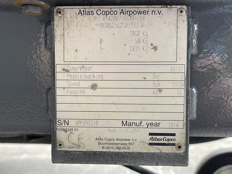 Atlas-Copco XAS 97 DD - N - Компресор за воздух: слика 5 Atlas-Copco XAS 97 DD - N - Компресор за воздух: слика 5