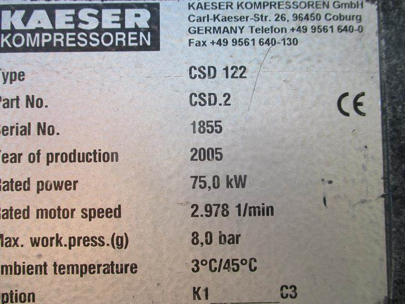 Компресор за воздух Kaeser CSD 122: слика 9