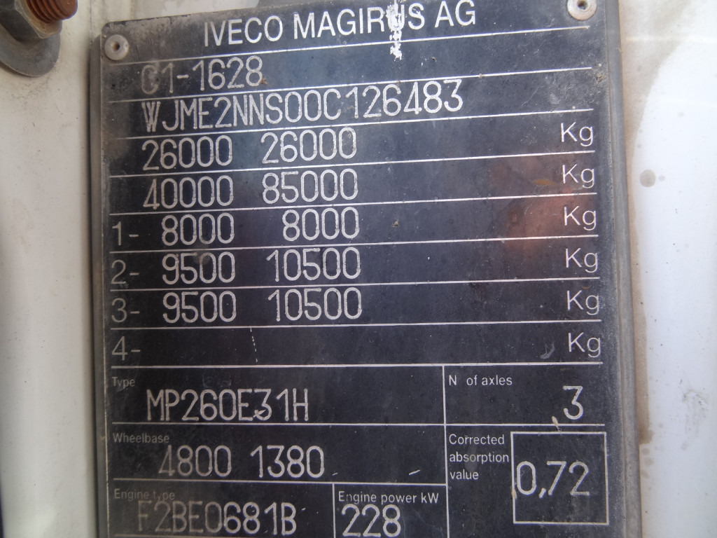 Iveco EuroTrakker 260E31 6X4 Palfinger 36002 - Камион со кран, Камион со платформа: слика 3 Iveco EuroTrakker 260E31 6X4 Palfinger 36002 - Камион со кран, Камион со платформа: слика 3