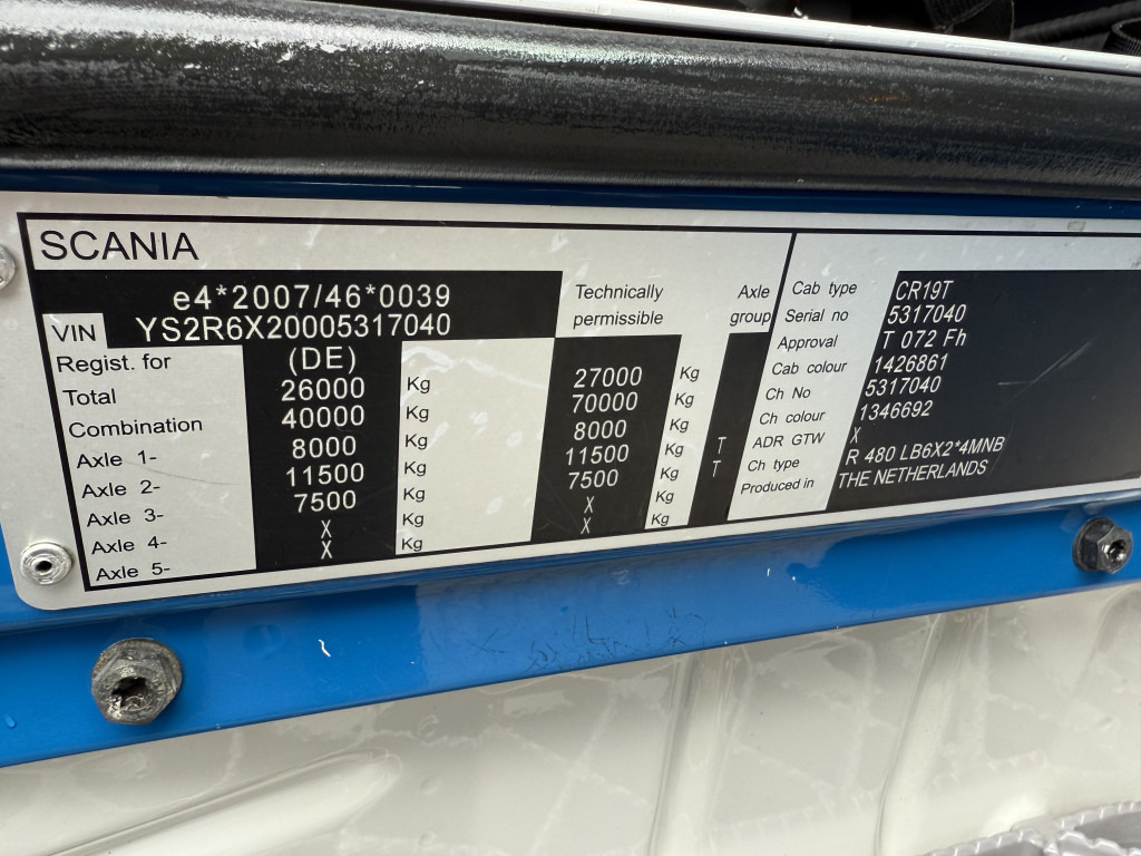Scania R480 6X2 Palfinger 34002 bis 29 Meter - Камион со платформа, Камион со кран: слика 4 Scania R480 6X2 Palfinger 34002 bis 29 Meter - Камион со платформа, Камион со кран: слика 4