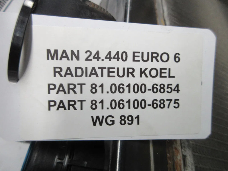 MAN 81.06100-6854//81.06100-6875 RADITEUR MAN COMPLEET EURO 6 - Радијатор за Камион: слика 4 MAN 81.06100-6854//81.06100-6875 RADITEUR MAN COMPLEET EURO 6 - Радијатор за Камион: слика 4