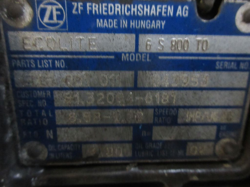 MAN TGL 81.32004-6181 TRANSMISSIE 6 S 800 TO EURO 5 - Менувач за Камион: слика 5 MAN TGL 81.32004-6181 TRANSMISSIE 6 S 800 TO EURO 5 - Менувач за Камион: слика 5
