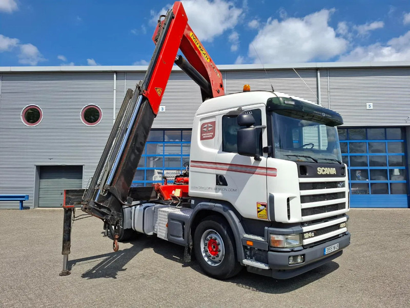 Scania 124G-420 / RETARDER / PALFINGER PK32080 / DOUBLE TANK / AIRCO / GOOD CONDITION / MANUAL / EURO-3 / 2004 - Камион со кран: слика 3 Scania 124G-420 / RETARDER / PALFINGER PK32080 / DOUBLE TANK / AIRCO / GOOD CONDITION / MANUAL / EURO-3 / 2004 - Камион со кран: слика 3