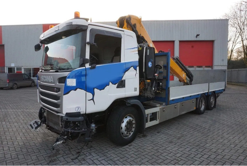 Scania G490 / ENGINE RUNNING / RETARDER / EFFER 255-5S CRANE REMOTE / PLATFORM / FULL-AIR / AUTOMATIC / EURO-6 / 2014 - Камион со кран: слика 1 Scania G490 / ENGINE RUNNING / RETARDER / EFFER 255-5S CRANE REMOTE / PLATFORM / FULL-AIR / AUTOMATIC / EURO-6 / 2014 - Камион со кран: слика 1