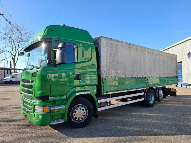 Scania R410 / GERMAN TRUCK / RETARDER / LIFT+LENKACHSE / SLIDING ROOF / SMART TACHO / PARK AIRCO / NAVI / LWDS / AUTOMATIC / EURO-6 / 2 - Камион со церада: слика 1 Scania R410 / GERMAN TRUCK / RETARDER / LIFT+LENKACHSE / SLIDING ROOF / SMART TACHO / PARK AIRCO / NAVI / LWDS / AUTOMATIC / EURO-6 / 2 - Камион со церада: слика 1