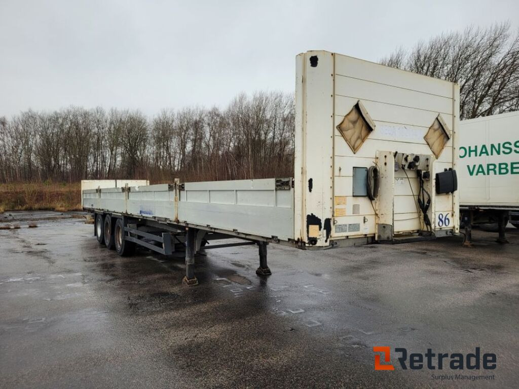 3-axlig trailer med lämmar SCHMITS, S01 Flaktrailer - Полуприколка платформа: слика 2 3-axlig trailer med lämmar SCHMITS, S01 Flaktrailer - Полуприколка платформа: слика 2