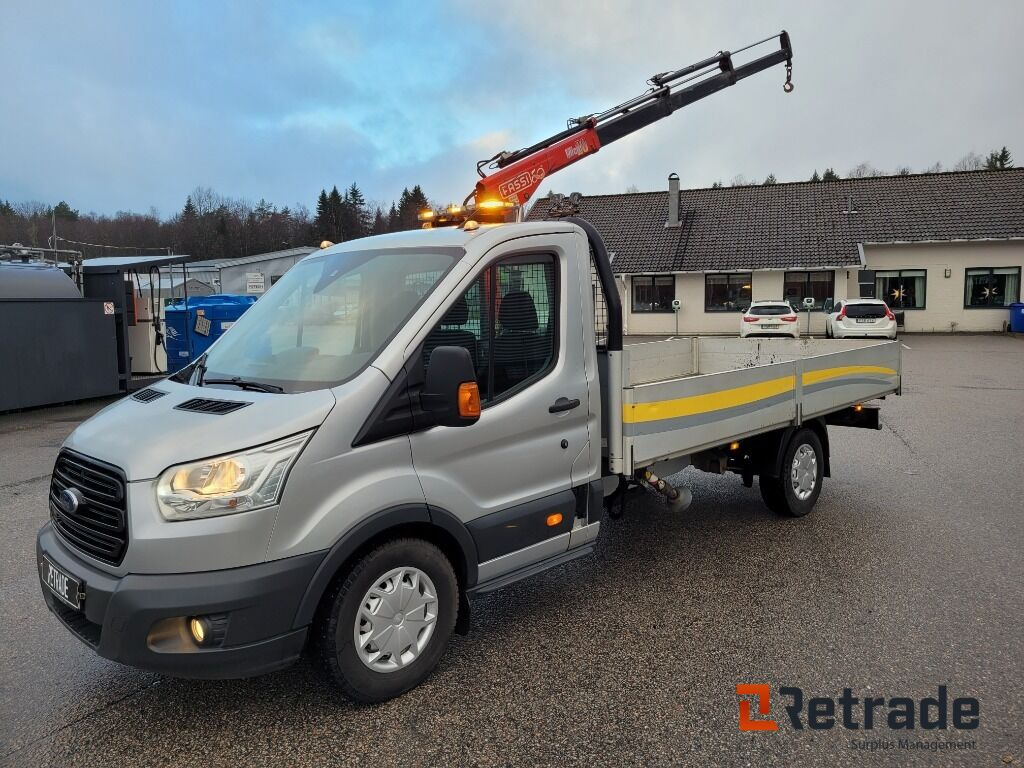 Lätt lastbil med flak och kran , Ford Transit 350 2.2 TDCi - Автомобил: слика 1 Lätt lastbil med flak och kran , Ford Transit 350 2.2 TDCi - Автомобил: слика 1