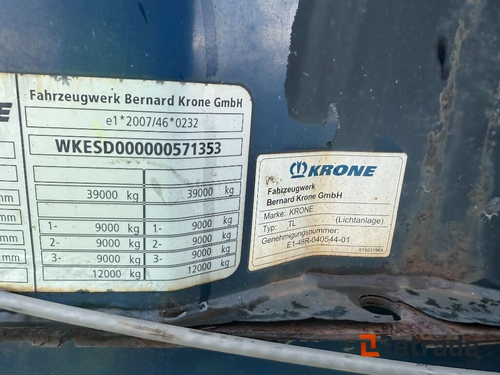 Trailer KRONE SD - Полуприколка со церада: слика 4 Trailer KRONE SD - Полуприколка со церада: слика 4